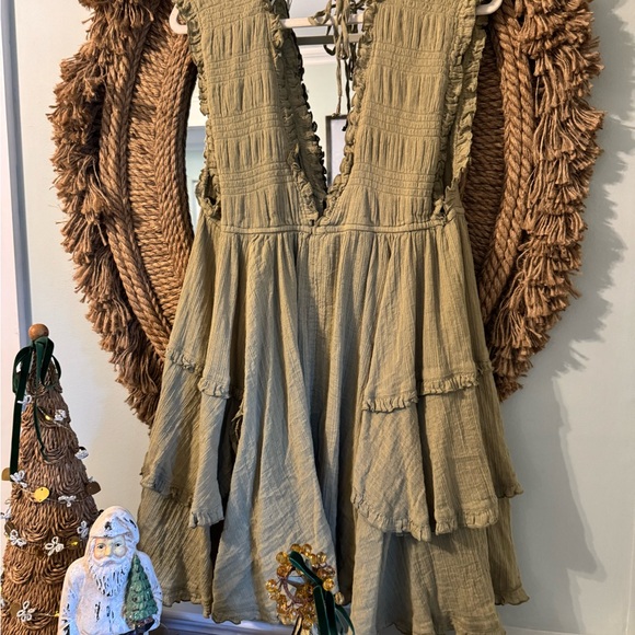 Gorgeous Gauze Moss Free People Antoinette Mini Dress -M - Picture 7 of 9